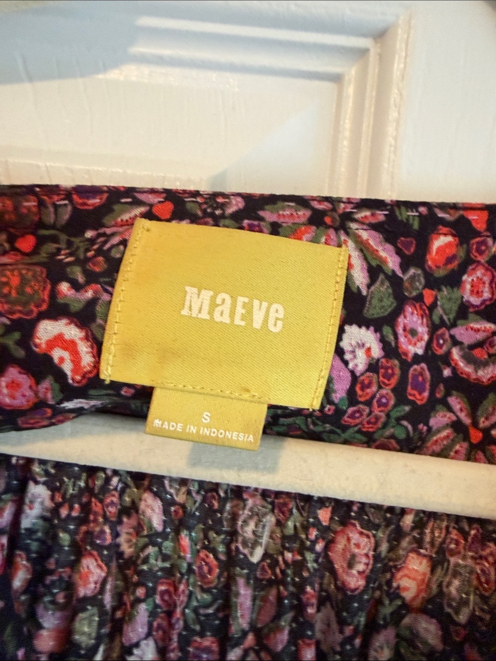 Maeve Black Floral Blouse with Pink & Red Accents - Picture 2 of 4